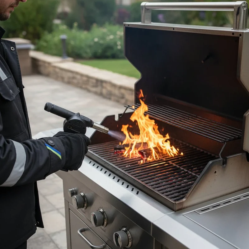BBQ blaaspomp – Handmatige luchtblazer voor snel aansteken van houtskool
