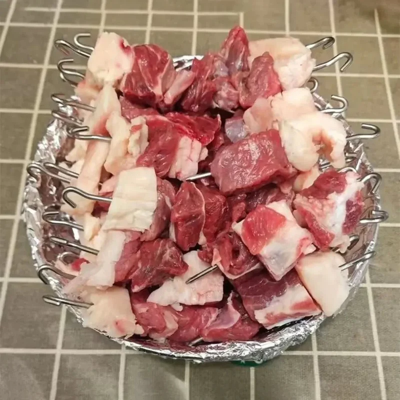 Spiezenrek – RVS grillhouder voor gelijkmatig grillen met spieshouder