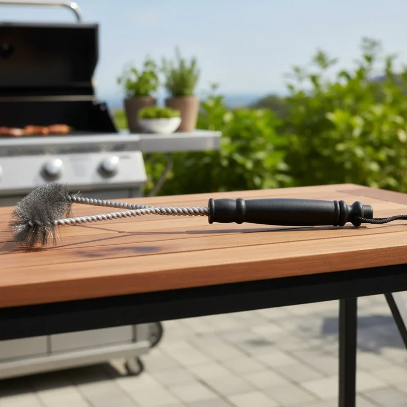 Grillborstel – RVS reinigingsborstel met stevige greep voor barbecue en rooster