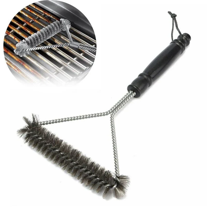 Grillborstel – RVS reinigingsborstel met stevige greep voor barbecue en rooster