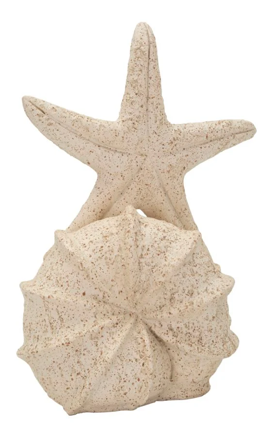 Decorazione Stella Marina Sand 18x13x21,2 cm in Resina Beige