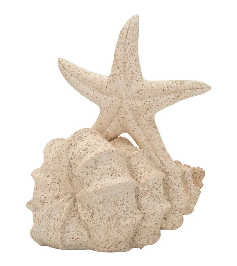 Decorazione Stella Marina Sand 18x13x21,2 cm in Resina Beige