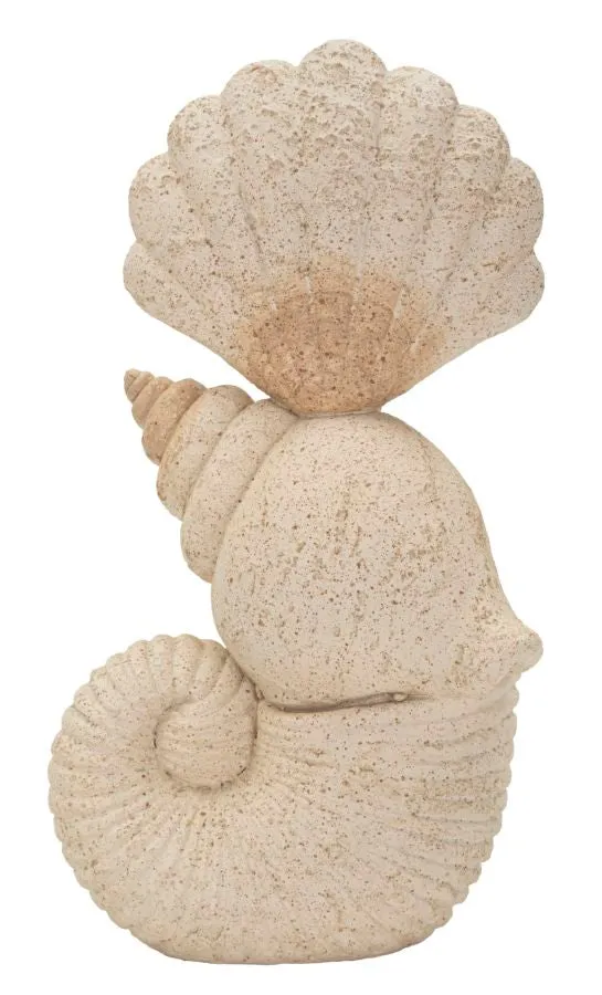 Decorazione Conchiglia Sand 17,2x10x30,2 cm in Resina Beige