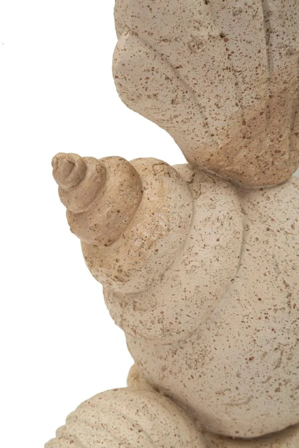Decorazione Conchiglia Sand 17,2x10x30,2 cm in Resina Beige