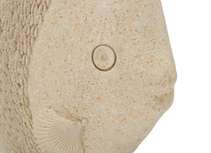 Decorazione Pesce Sand 25,3x8,6x24,5 cm in Resina Beige