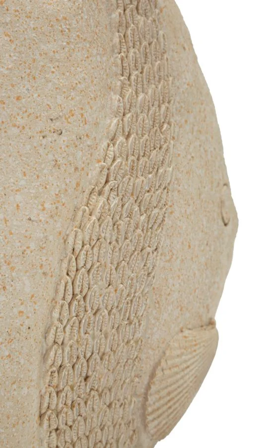 Decorazione Pesce Sand 25,3x8,6x24,5 cm in Resina Beige