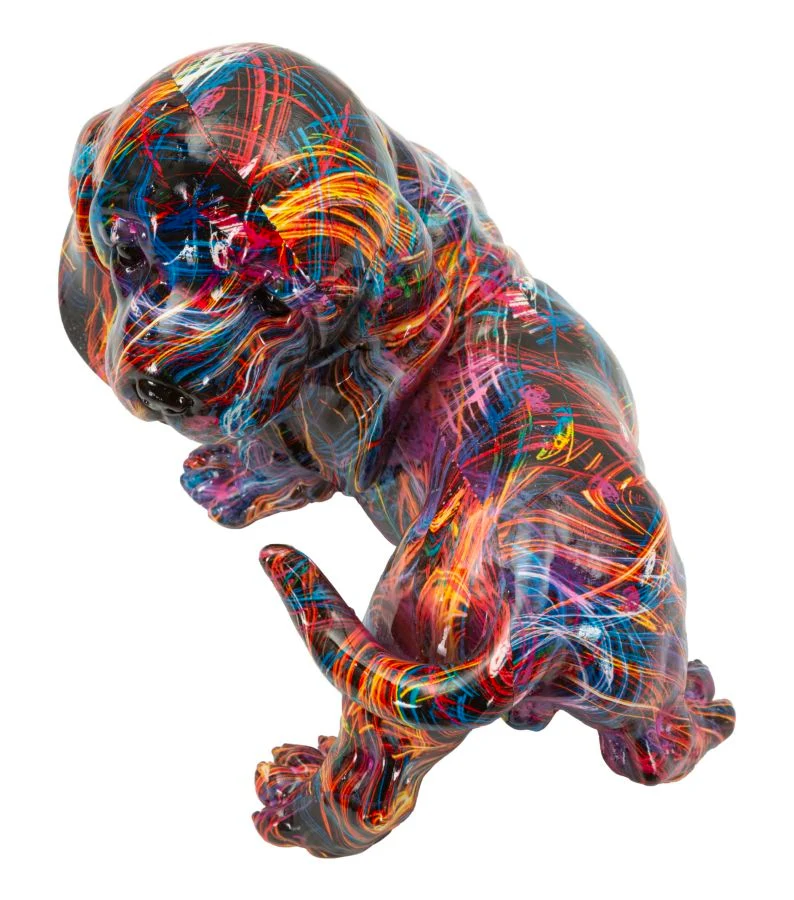 Decorazione Bassotto Psyco 20x14x16,5 cm in Resina Multicolor