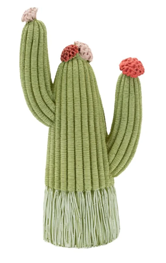 Cactus 10,5x6,5x20,5 cm in Resina Multicolor
