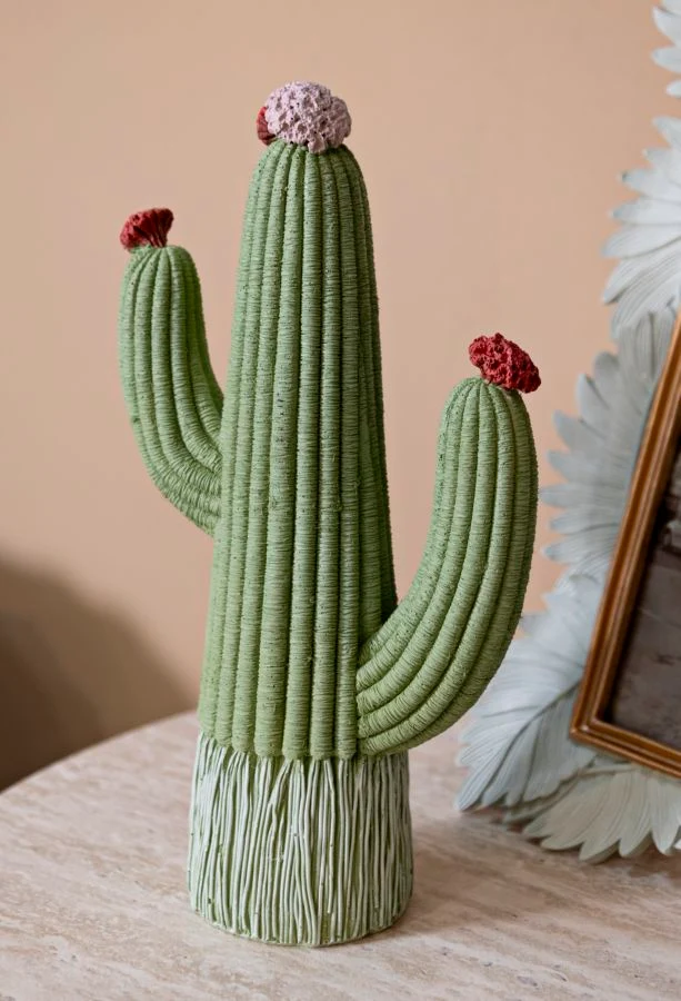 Cactus 13x7x25 cm in Resina Multicolor