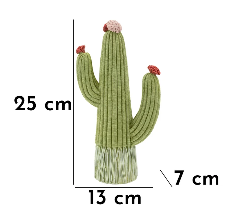 Cactus 13x7x25 cm in Resina Multicolor