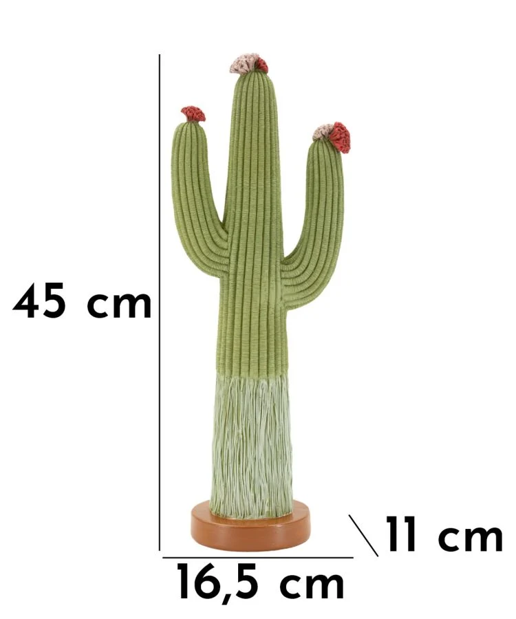 Cactus 16,5x11x45 cm in Resina Multicolor