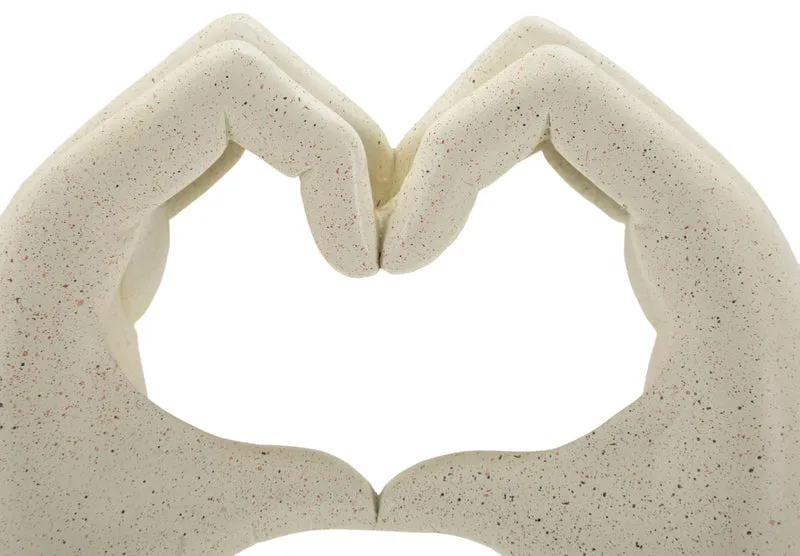 Scultura Love Stons 16,5x7x20 cm in Resina Crema