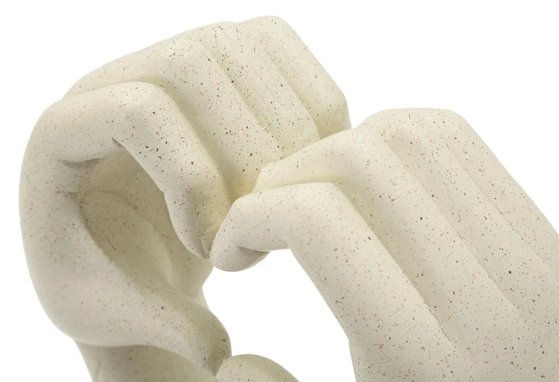 Scultura Love Stons 16,5x7x20 cm in Resina Crema
