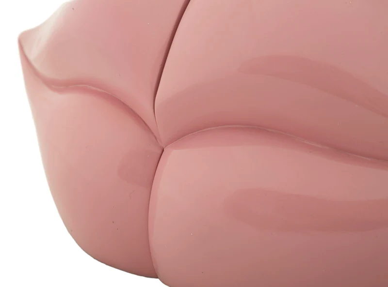 Fermalibri Bocca 27x9x13 cm in Resina Rosa