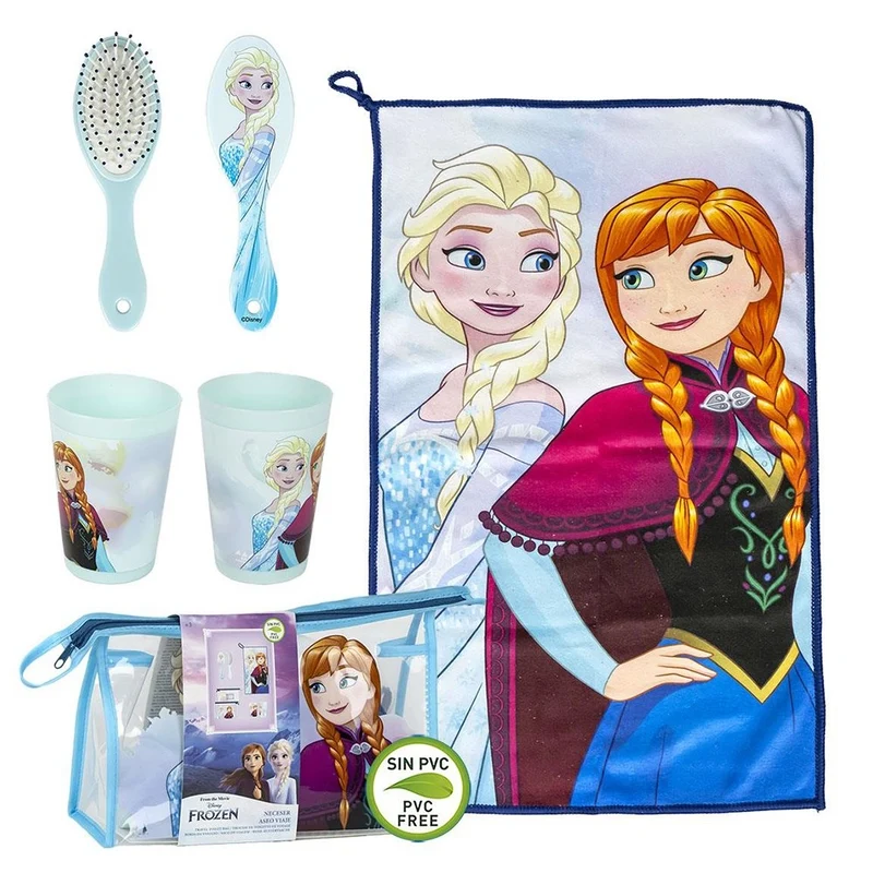 STOR Disney Frozen Elsa e Anna Set 3 Pz Asilo Asciugamano Spazzola Originale