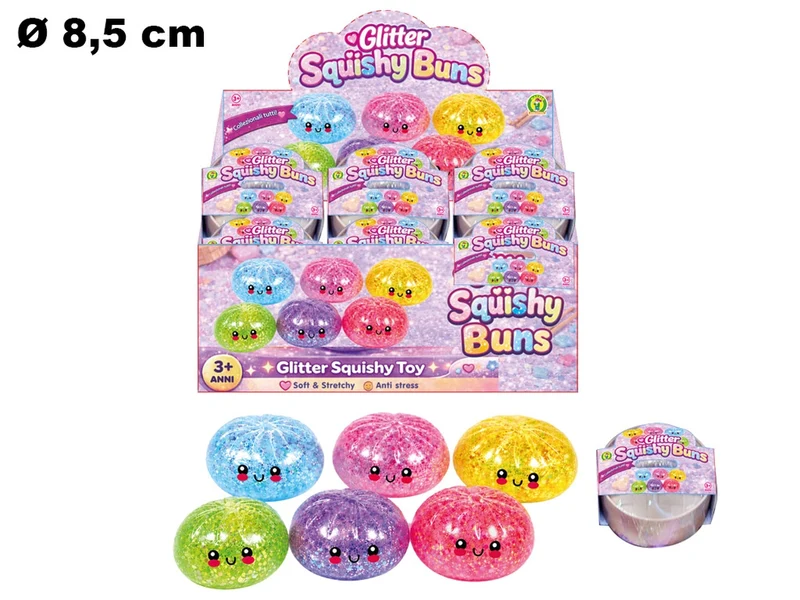 Squishi ravioli glitter 8,5cm