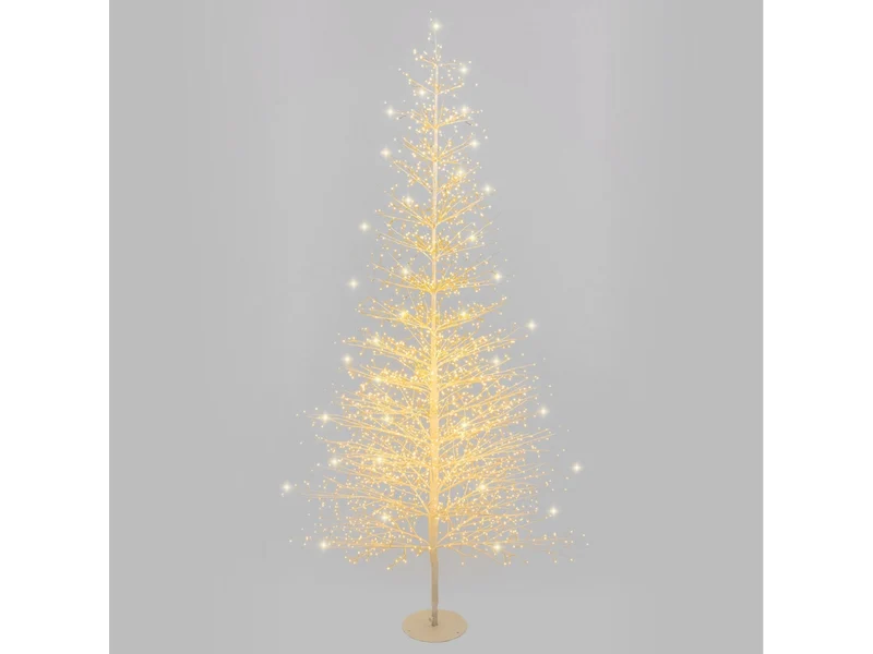 Albero Tiglio 230cm ramo bianco con 2432 microled bianco caldo per uso interno/esterno