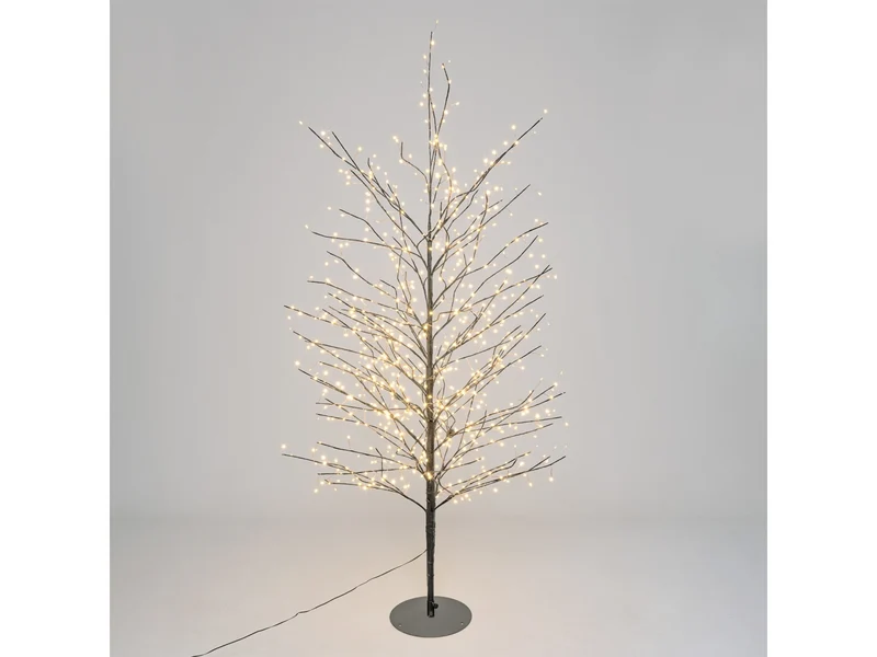 Albero ramo tiglio marrone h170cm con 784 microled bianco caldo, gioco di luce flashled diamond, rami modellabili, IP44 interno/esterno