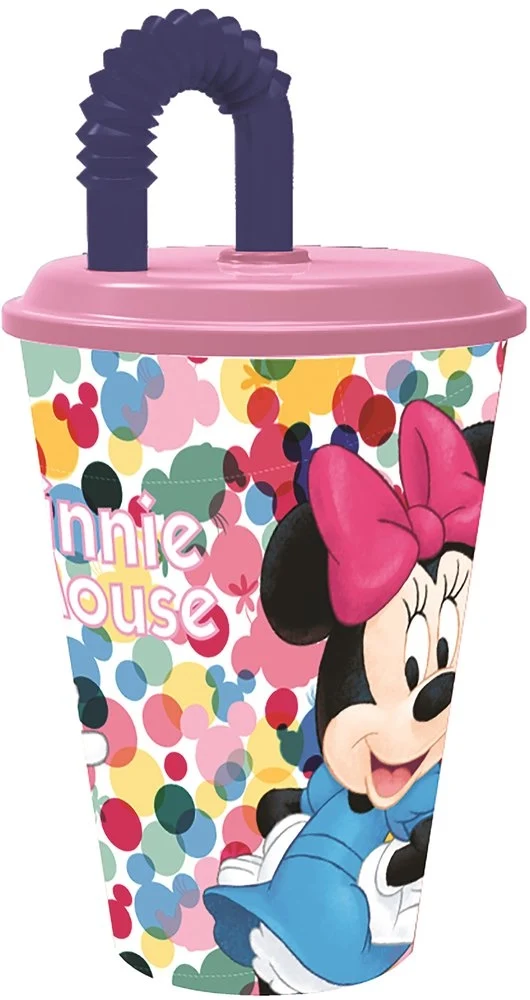 STOR Bicchiere Minnie Sport 430ml Disney tazza per bambini in plastica Auto
