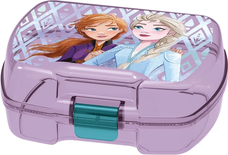 STOR Sandwich Box Bambine Disney Frozen con 3 Scomparti in plastica senza BPA