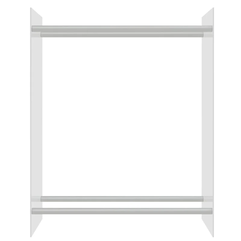Porta Legna Trasparente 80x35x100 cm in Vetro Temperato