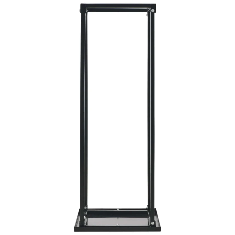 Rastrelliera per Legna da Ardere Base Nera 37x37x113cm Acciaio