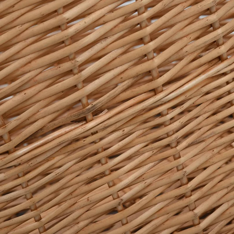 Cesta Porta Legna con Maniglie 78x54x34cm Salice Naturale