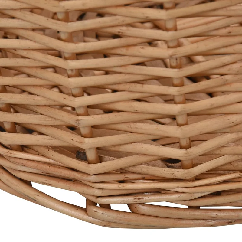 Cesta Porta Legna con Maniglie 78x54x34cm Salice Naturale