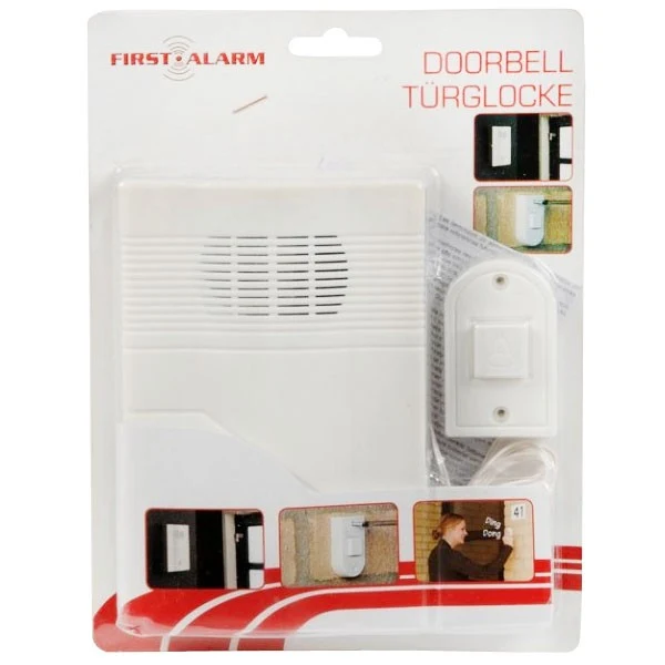 Campanello fuoriporta a batterie con 12 melodie bianco First Alarm