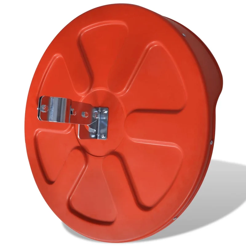 Specchio per Traffico Convesso in Plastica PC Rotondo Arancione 60 cm Esterno