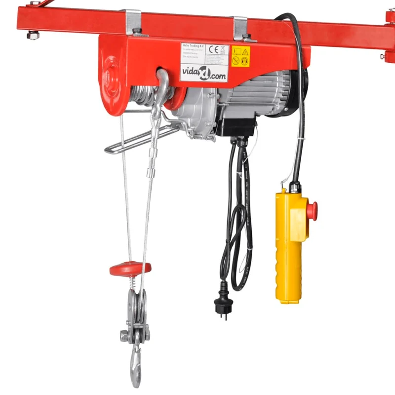 Paranco Elettrico Sollevatore 1000W Cavo 1,5mt 300/600 kg Argano con Telecomando