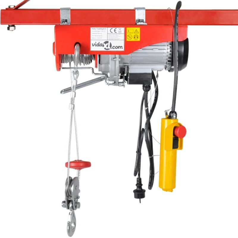 Paranco Elettrico Sollevatore 1000W Cavo 1,5mt 300/600 kg Argano con Telecomando