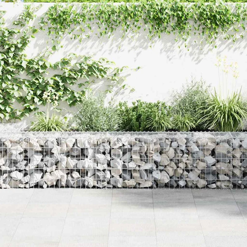 Gabbia in Rete Acciaio Zincato 100x50x50 cm per Giardino Muro Decorativo