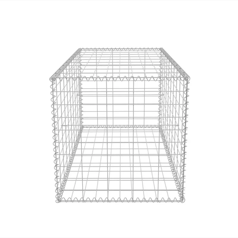 Gabbia in Rete Acciaio Zincato 100x50x50 cm per Giardino Muro Decorativo