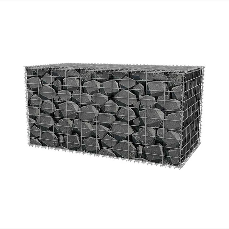 Gabbia in Rete Acciaio Zincato 100x50x50 cm per Giardino Muro Decorativo