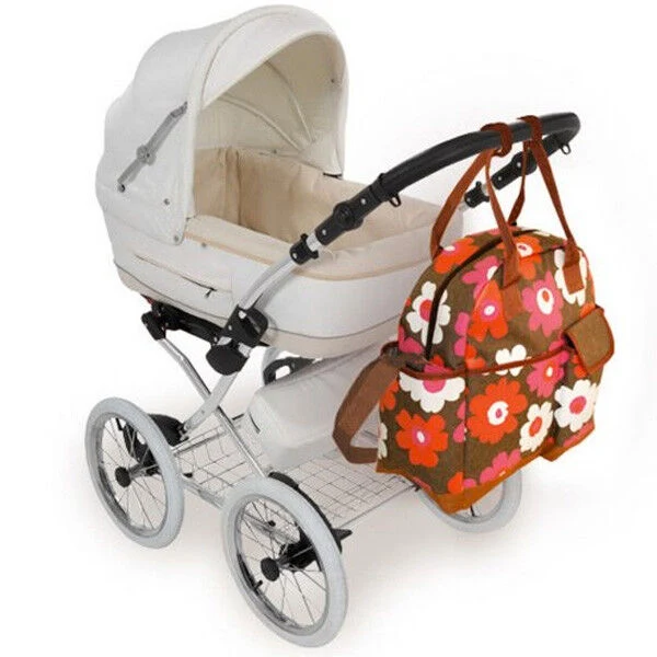Borsa Termica Per Le Mamme 16 Litri Trama A Fiori Mommy Bag Faboss