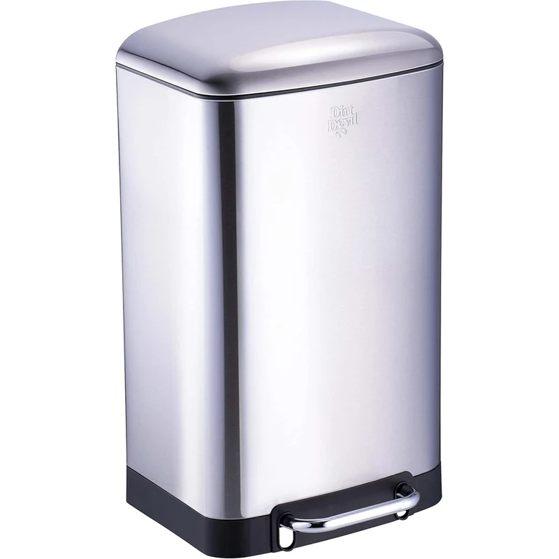 Dirt Devil Pattumiera a Pedale 30 Litri con Chiusura Ammortizzata Acciaio Inox