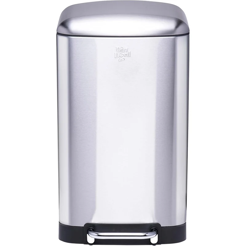 Dirt Devil Pattumiera a Pedale 30 Litri con Chiusura Ammortizzata Acciaio Inox