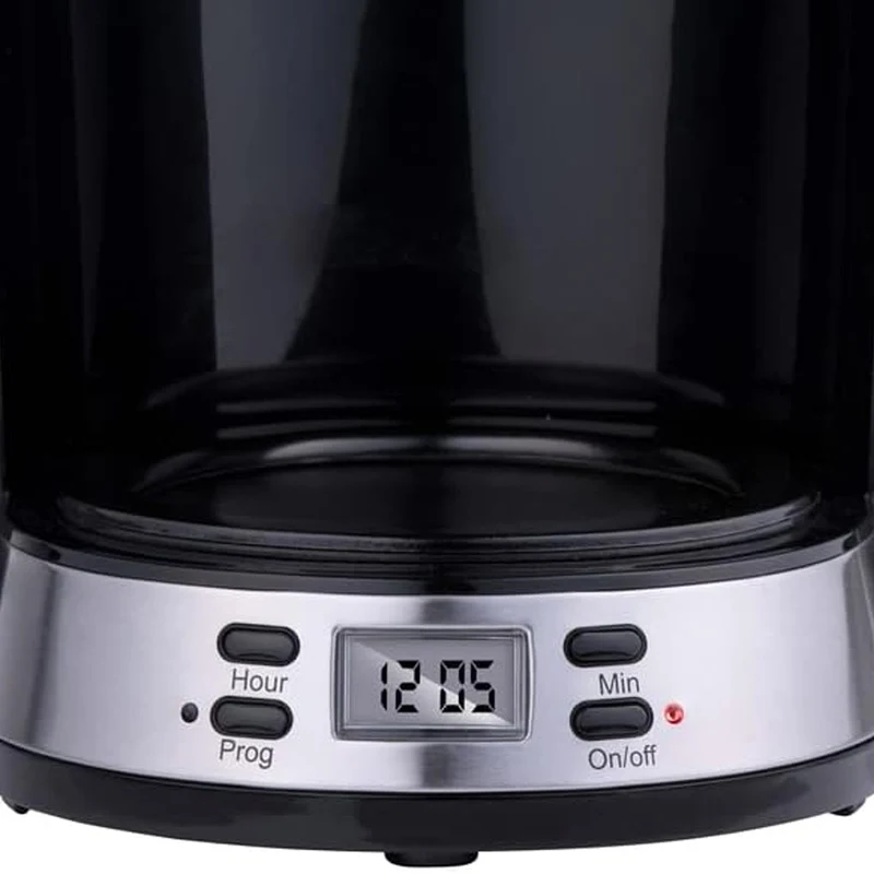 Macchina da Caffè con Filtro Caffettiera 1000 W Caraffa da 1,5 Litri 12 Tazzine