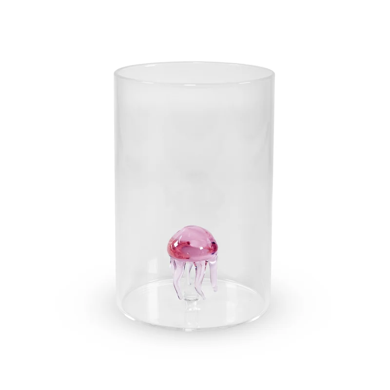 Bicchiere in Vetro Borosilicato Medusa D 8 x 11 cm 500 ML Trasparente WD LIFESTYLE