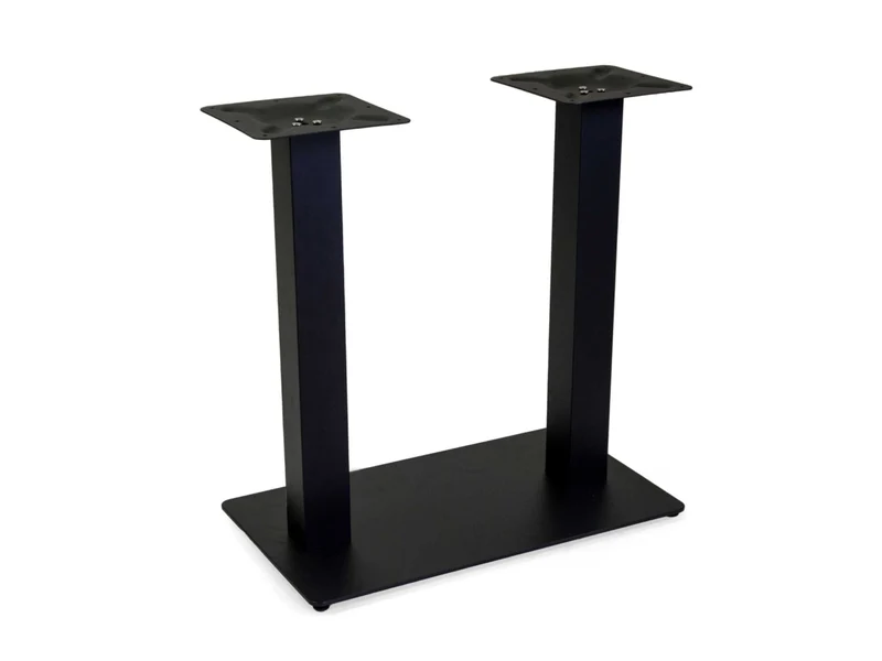 Base tavolo in acciaio rettangolare nero 40x70xh.72cm