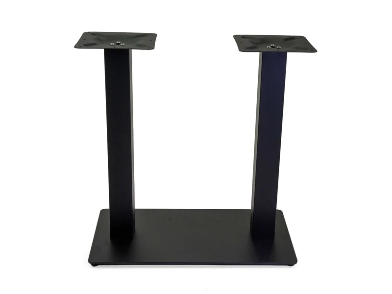 Base tavolo in acciaio rettangolare nero 40x70xh.72cm