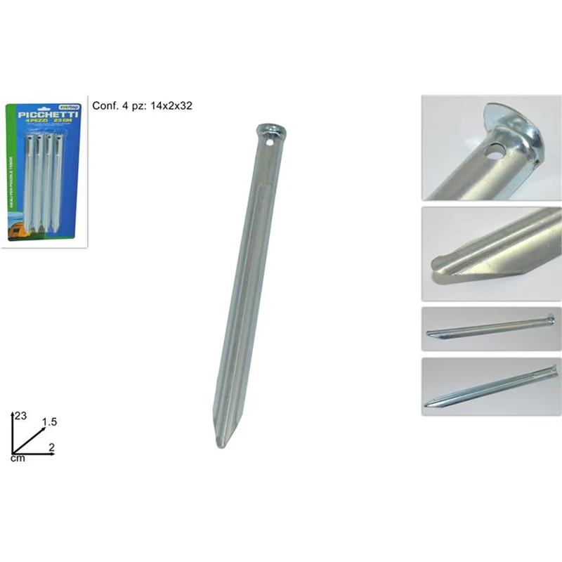 Set 4 Picchetti In Ferro 23cm