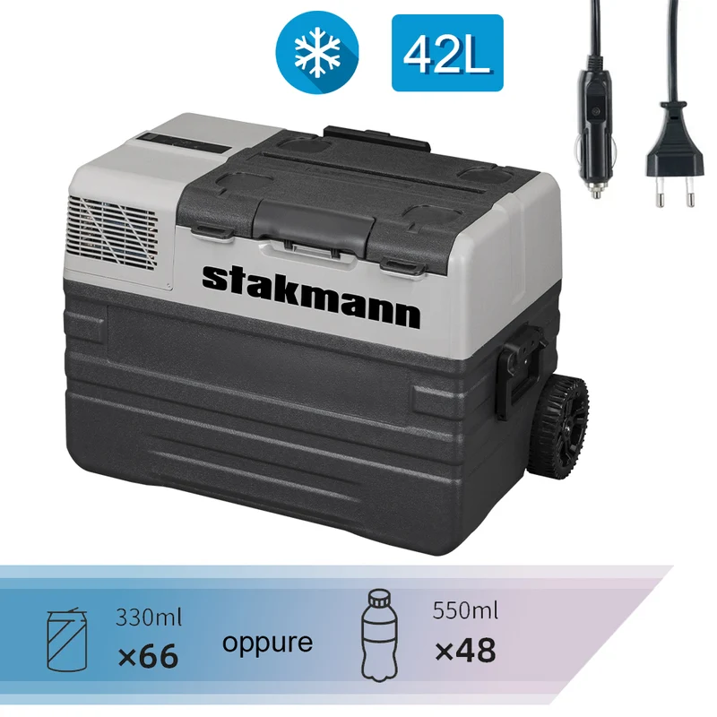 Frigorifero per Auto Barca Camper 12V e 220V con Compressore AC/DC Portatile 42L