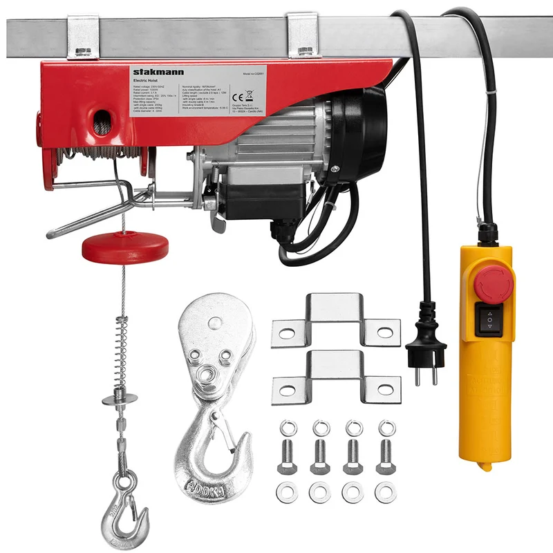 Paranco Elettrico Argano Montacarico Verricello Sollevatore Carico 200/400 kg