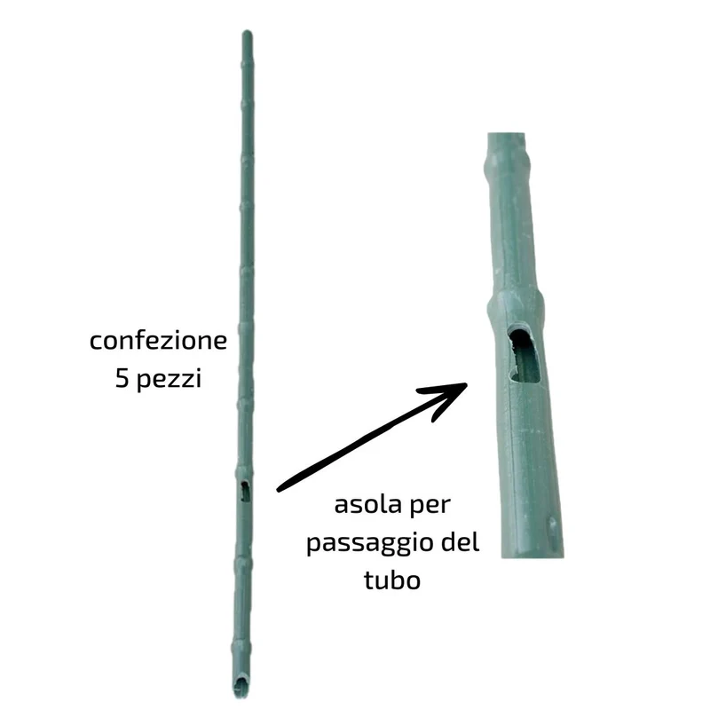 Kit 5 Picchetti in similbambu' colore verde per impianto Freezanz Zhalt Evolution