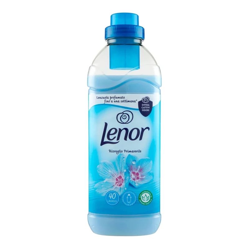 Lenor Ammorbidente Lavatrice Concentrato, 40 Lavaggi,X 3 BOTTIGLIE 160 LAV Risveglio Primaverile, Freschezza Di Lunga Durata E Morbidezza Di Origine Vegetale, Lenzuola Profumate Fino A 1 Settimana