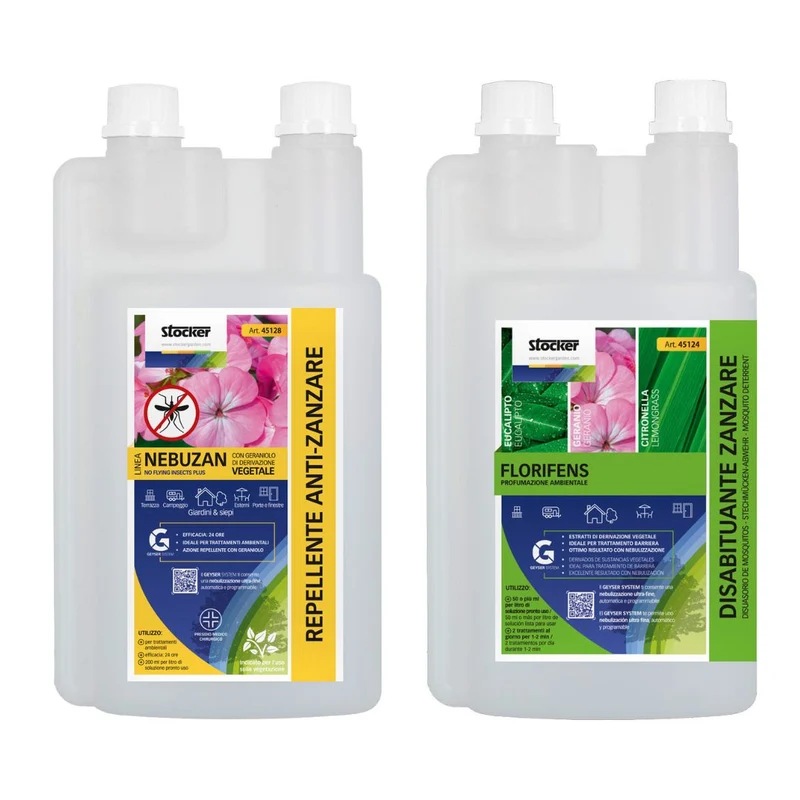 Kit Stocker Strategia Green da 1 litro Nebuzan + Florifens per sistema Geyser Stocker