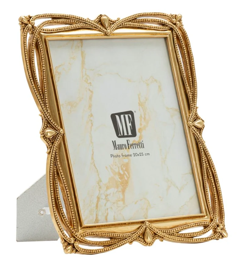 Cornice Line 27x1,7x32 cm in Resina e Vetro Oro