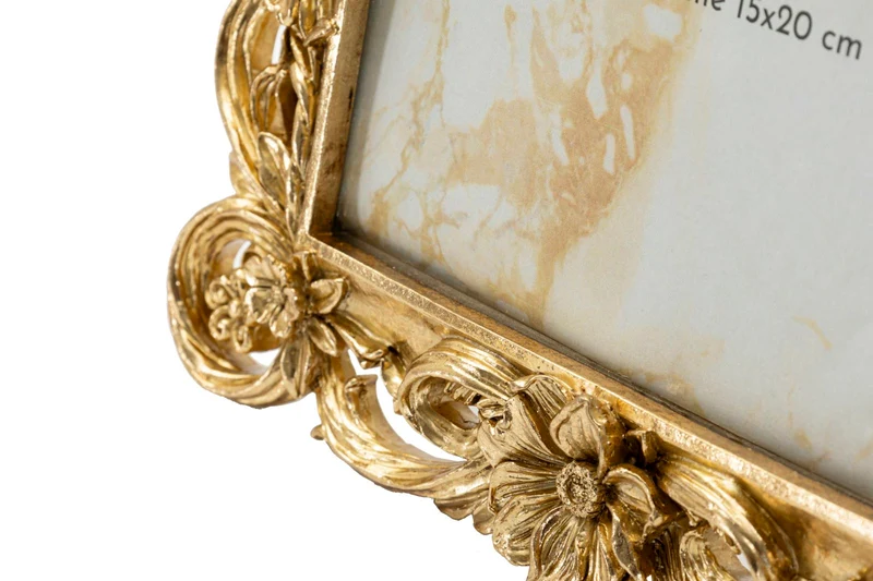Cornice Classic 21,8x1,8x27,4 cm in Resina e Vetro Oro